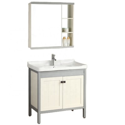 2020 New Designs Ceramic Wash-tub Aluminum Vanity Bathroom Cabinet