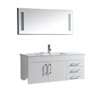 White PVC coated MDF bathroom furniture bathroom cabinet